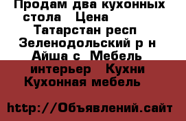 Продам два кухонных стола › Цена ­ 4 000 - Татарстан респ., Зеленодольский р-н, Айша с. Мебель, интерьер » Кухни. Кухонная мебель   